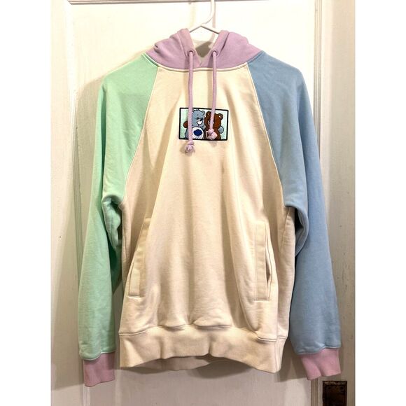 Teddy Fresh Multicolor 100% Cotton Pullover Sweatshirt Hoodie Mens Size XS - Picture 2 of 9